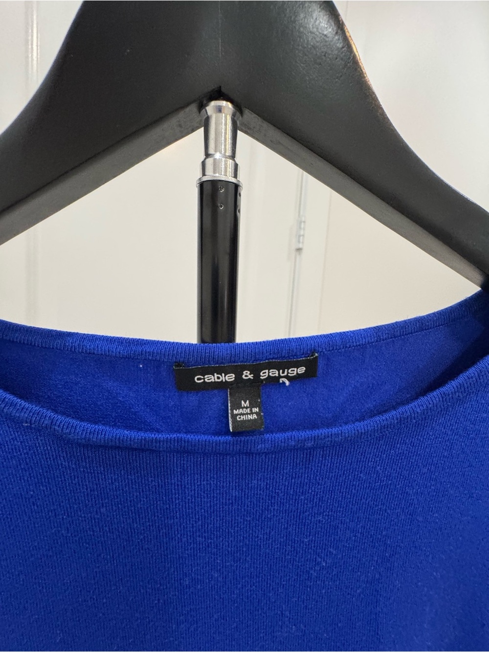 Cable & Gauge Royal Blue Knit Top Sise M - Picture 2 of 6